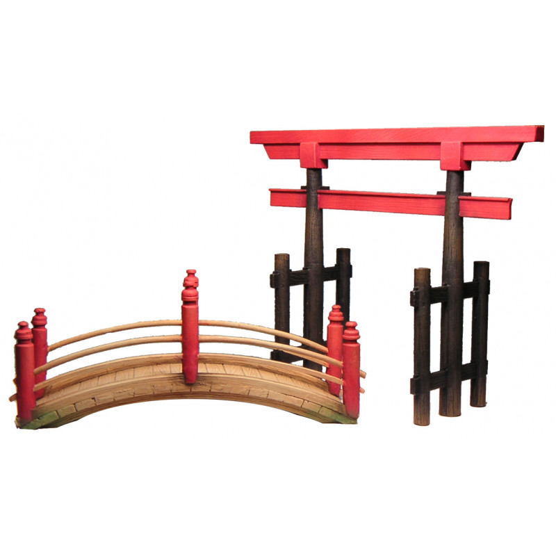 Japanese garden (bridge: 12cm, arch: 10cm)