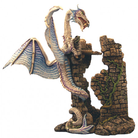 Dragon with ruined tower